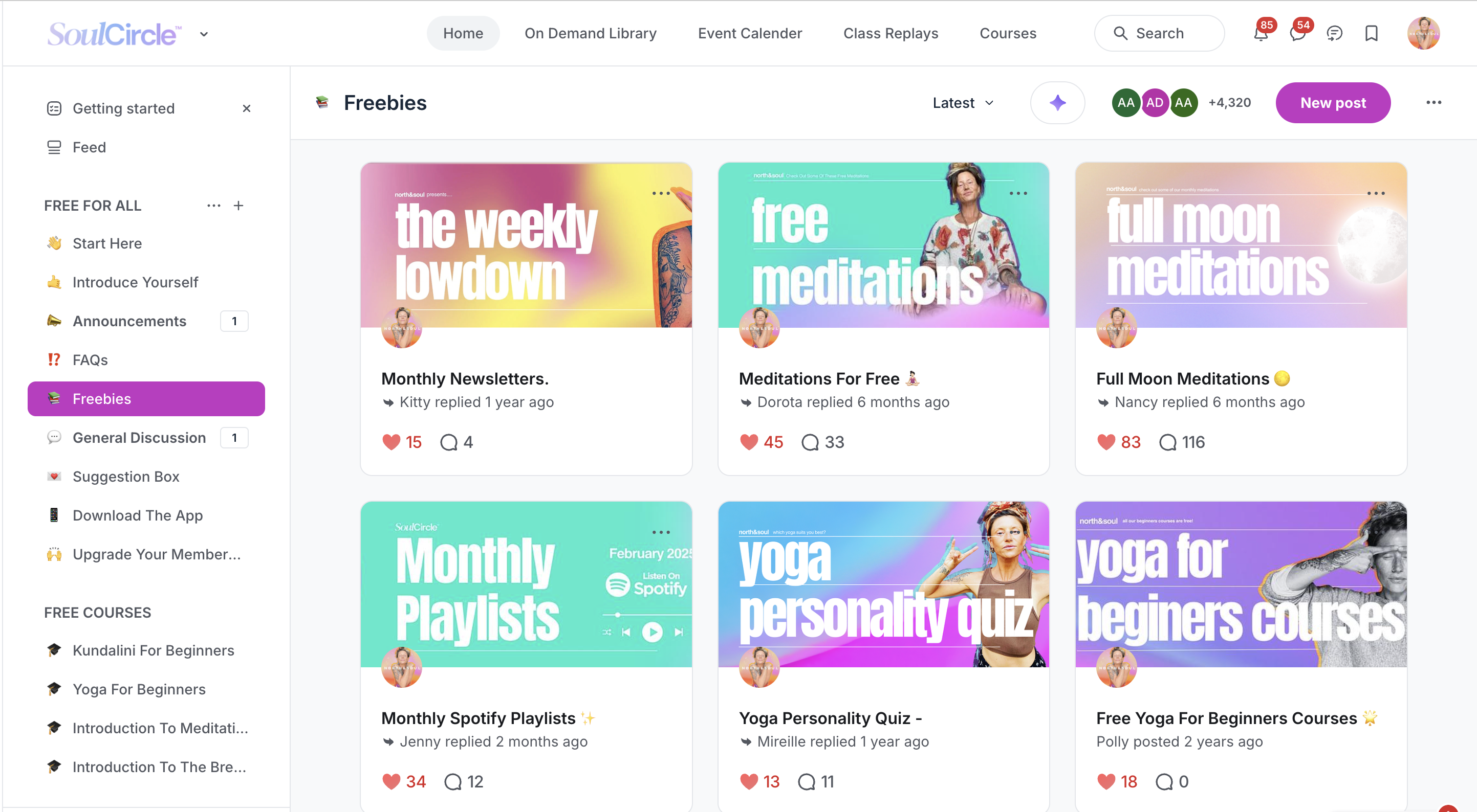 Soul Circle freebies platform preview